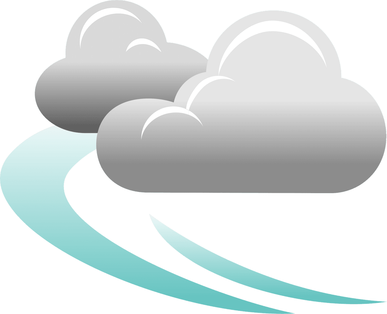 Wind and clouds vector clipart images