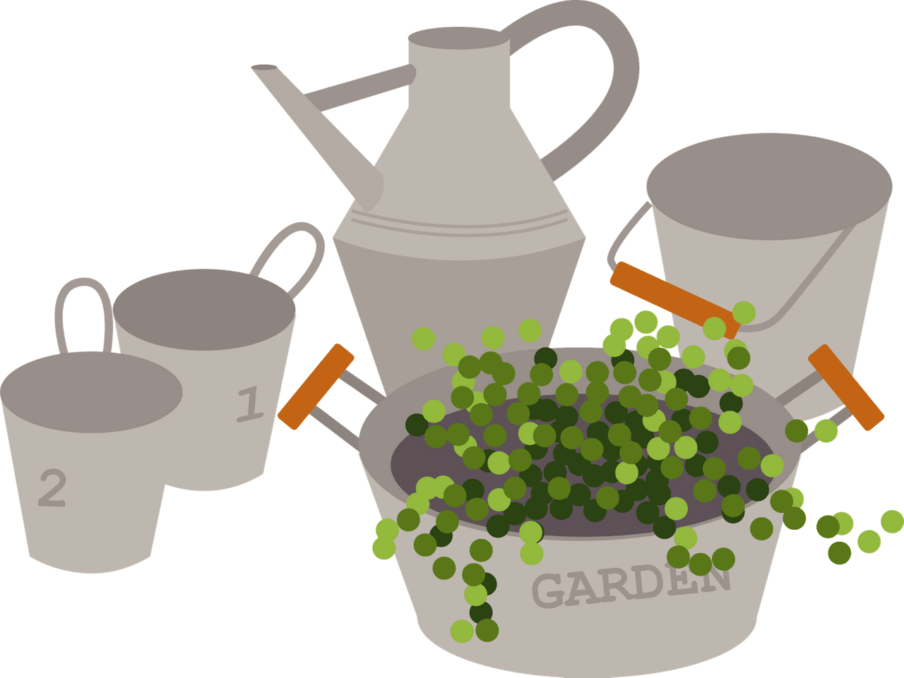 Gardening supplies vector clipart images 3