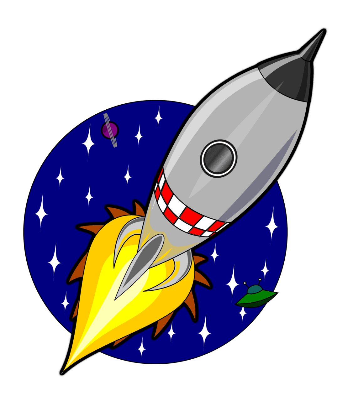 Eclipse animation of kliponius cartoon rocket using javascript clipart transparent