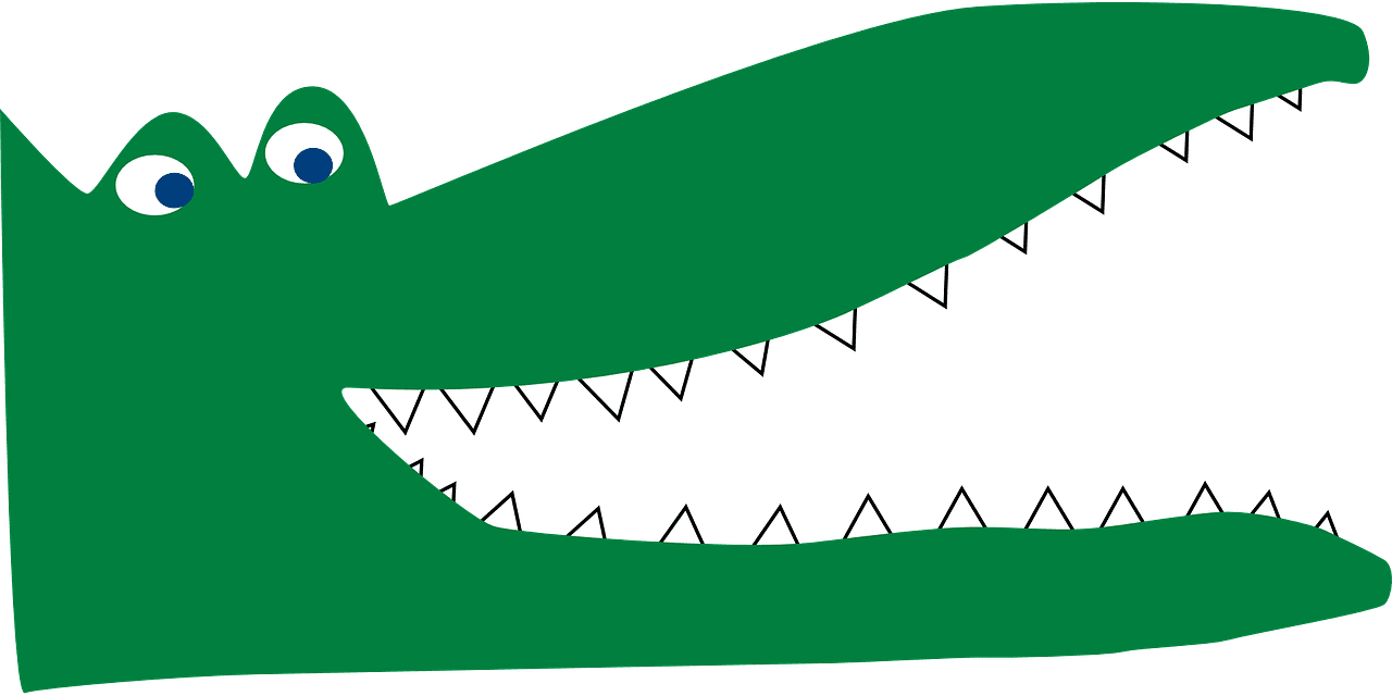 Gator crocodile lizard eyes vector graphic clipart