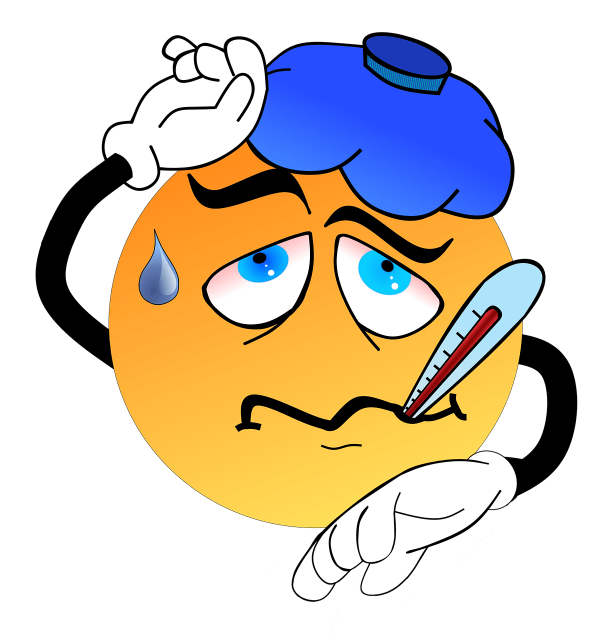 Sick catch cold ill fever image clipart