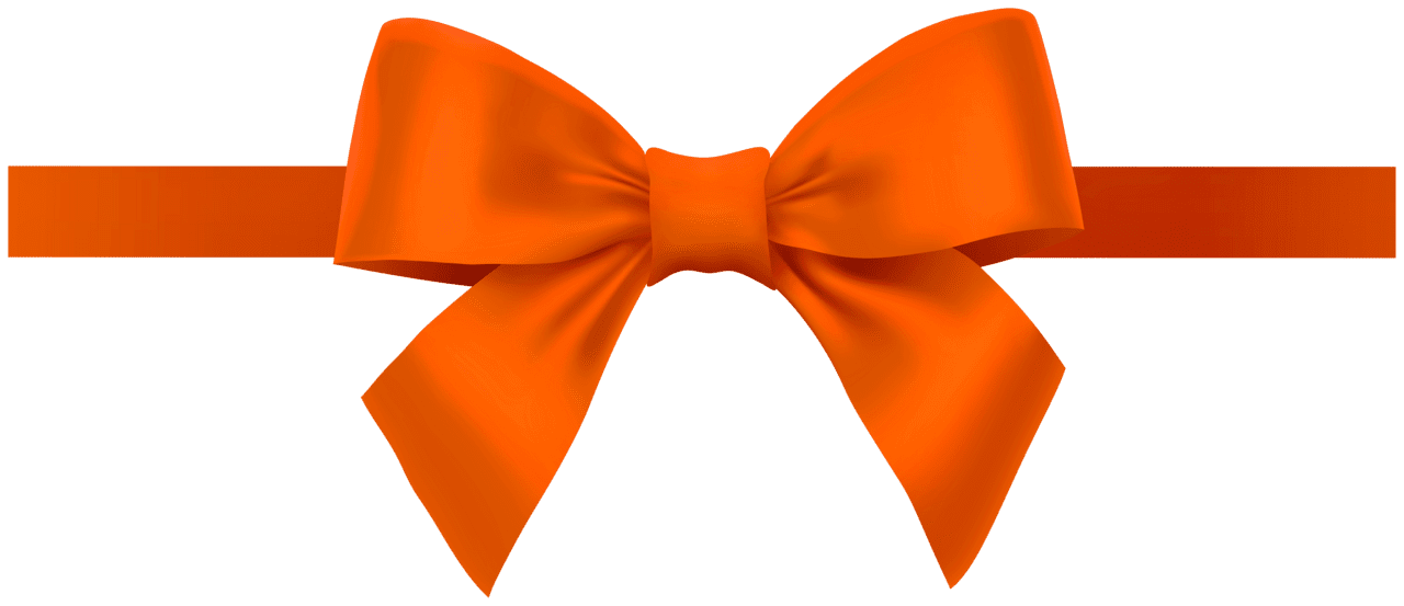 Bow tie with ribbon orange deco clipart picture