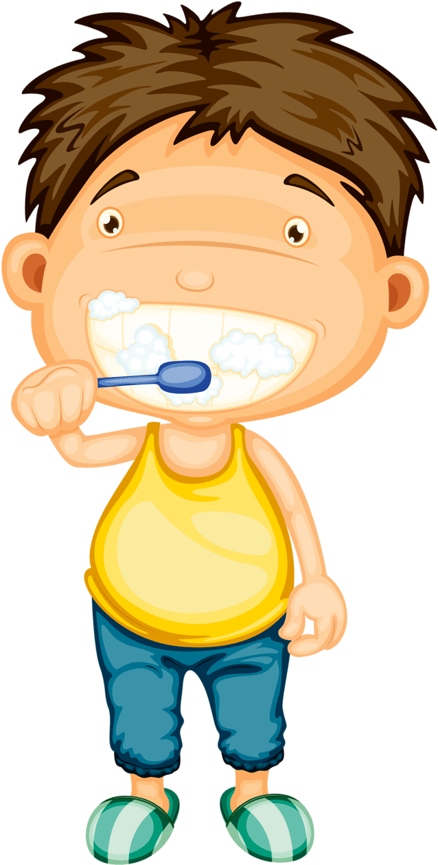 Brushing teeth banheiro banho etc brush your song clipart clip art