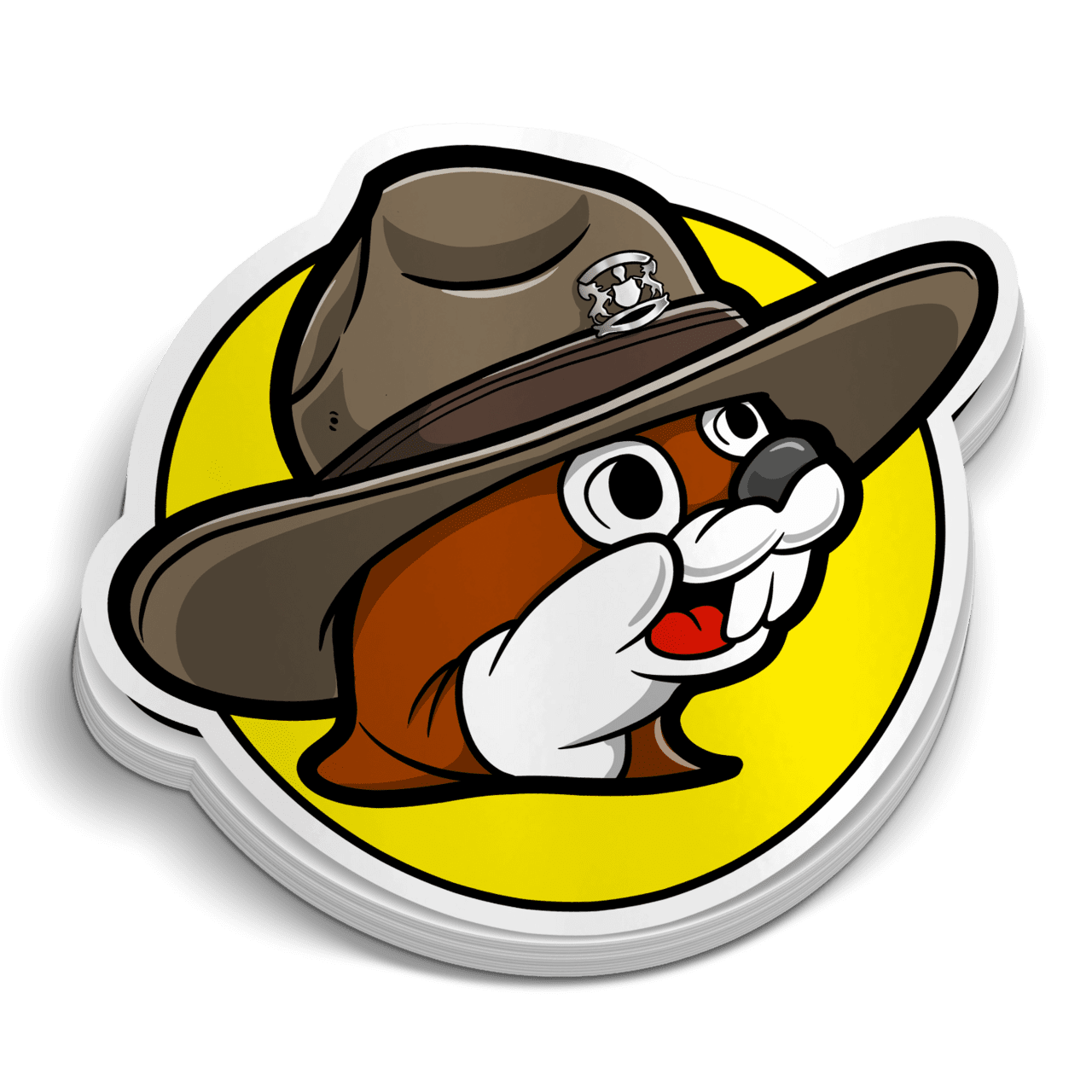 Trooper beaver police sticker clipart photo