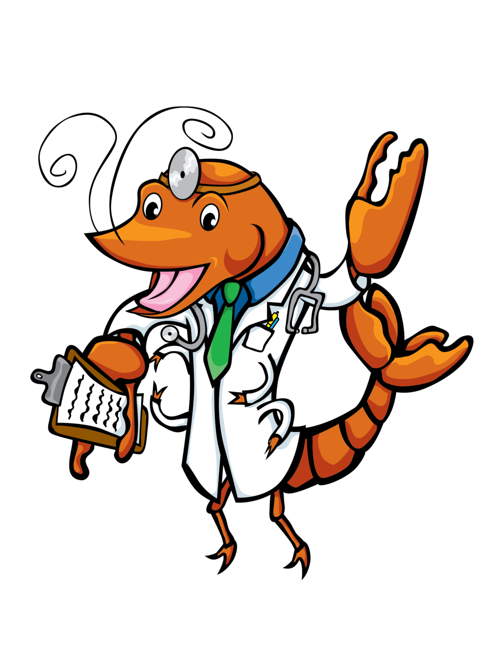 Dr crawfish clipart new orleans vector