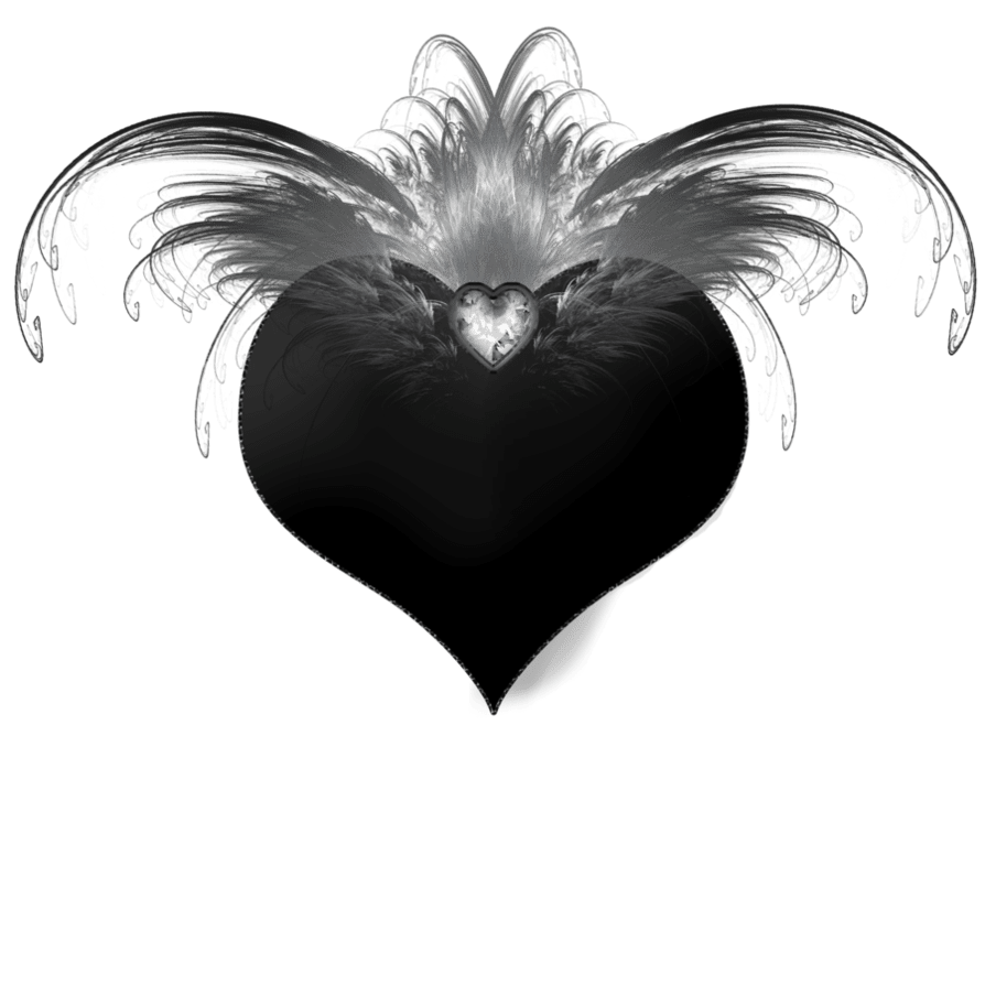 Black white heart by diza deviantart clipart background