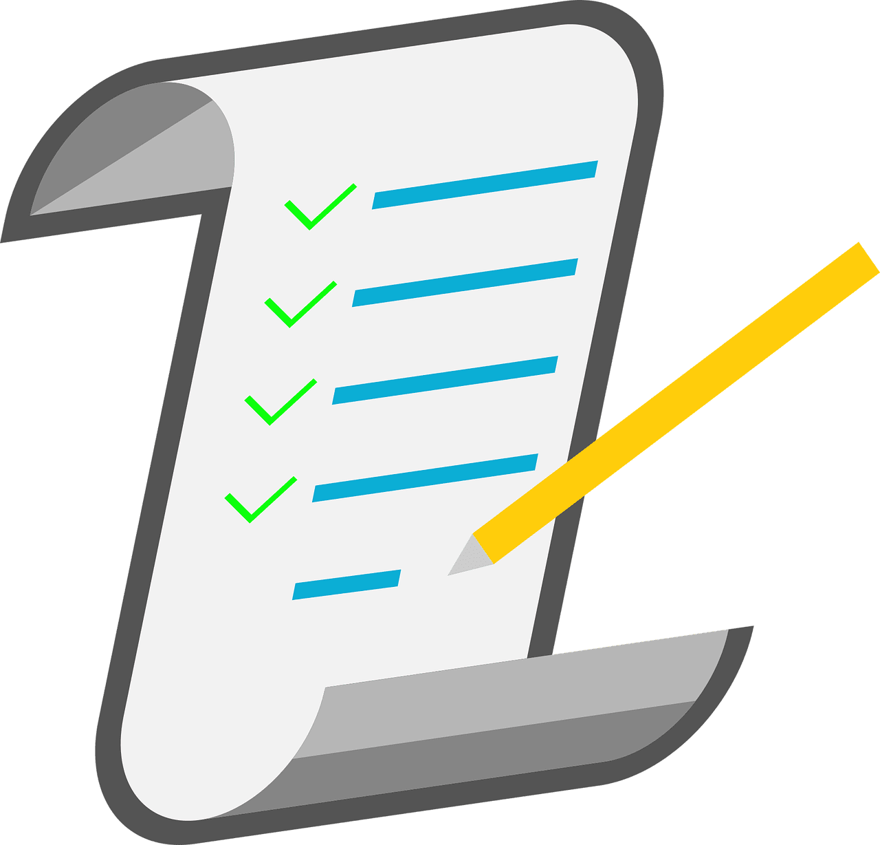Checklist notes vector graphic clipart