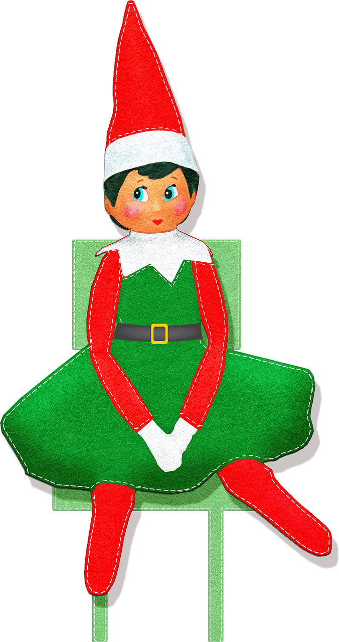 Elf the shelf sitting clipart photo