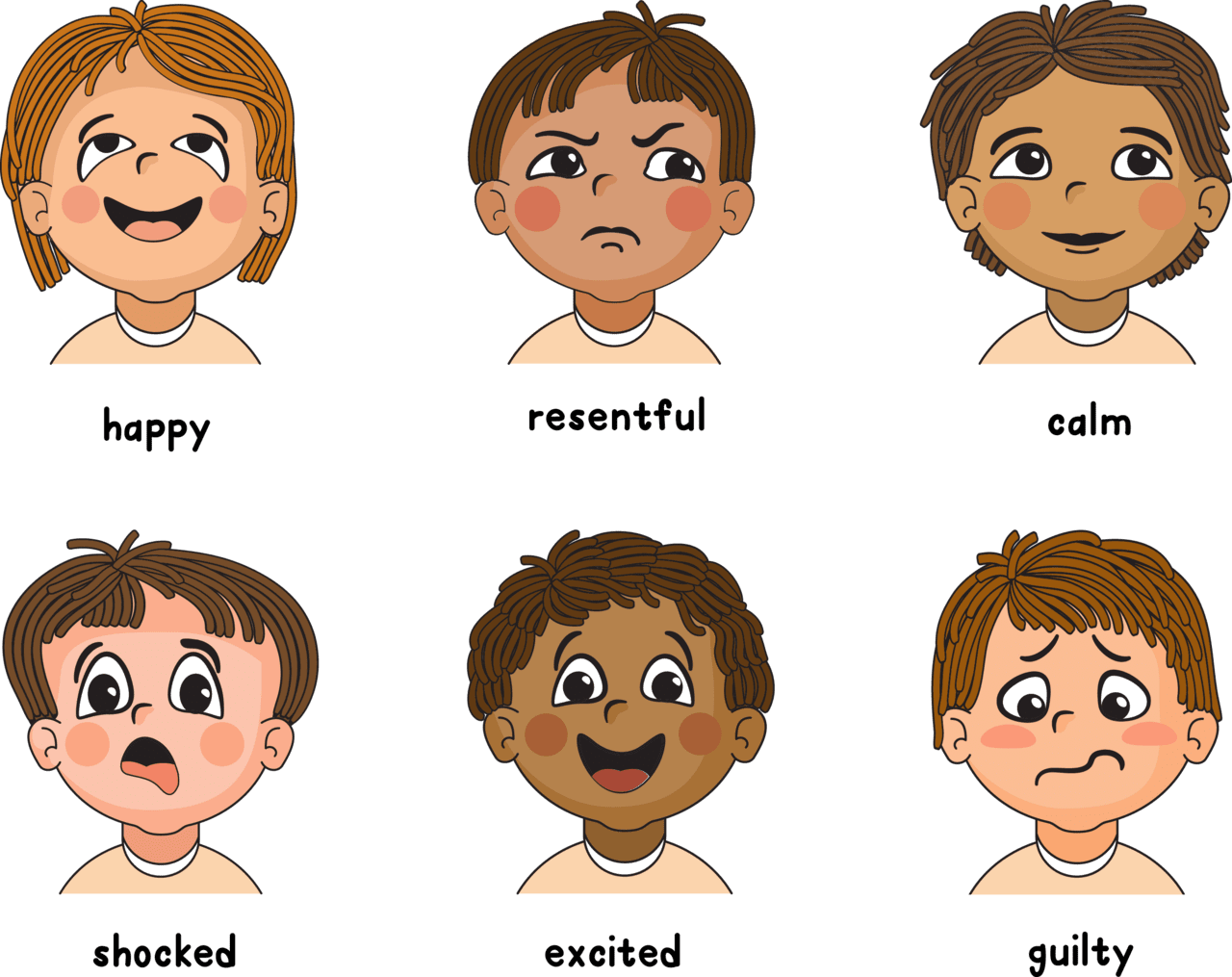 Communicate feeling and emotions quiet book page preschool busy montessori printable clipart free