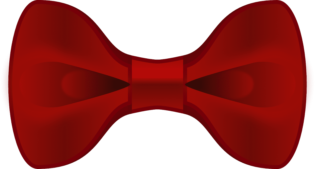Bow tie red vector graphic clipart