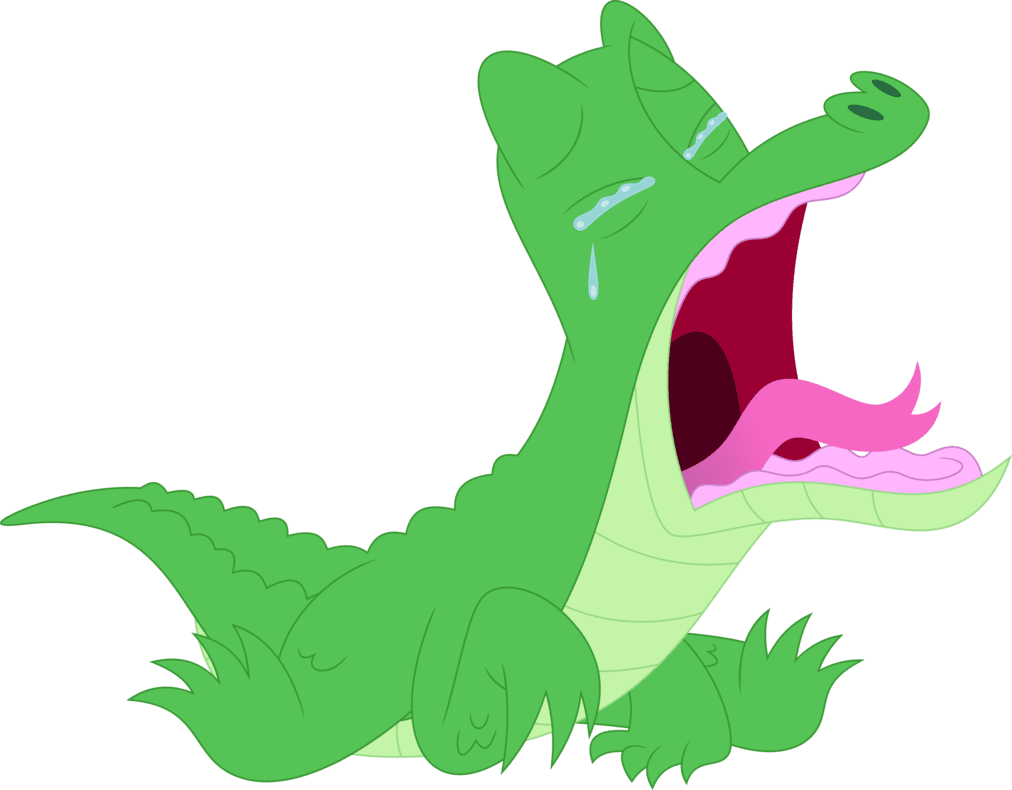 Alli gator crocodile crying vector graphics clipart