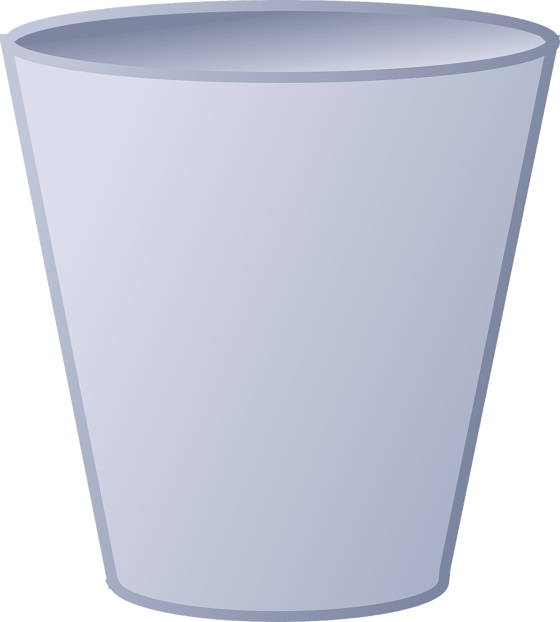 Vector empty trash can clipart open garbage image with no background