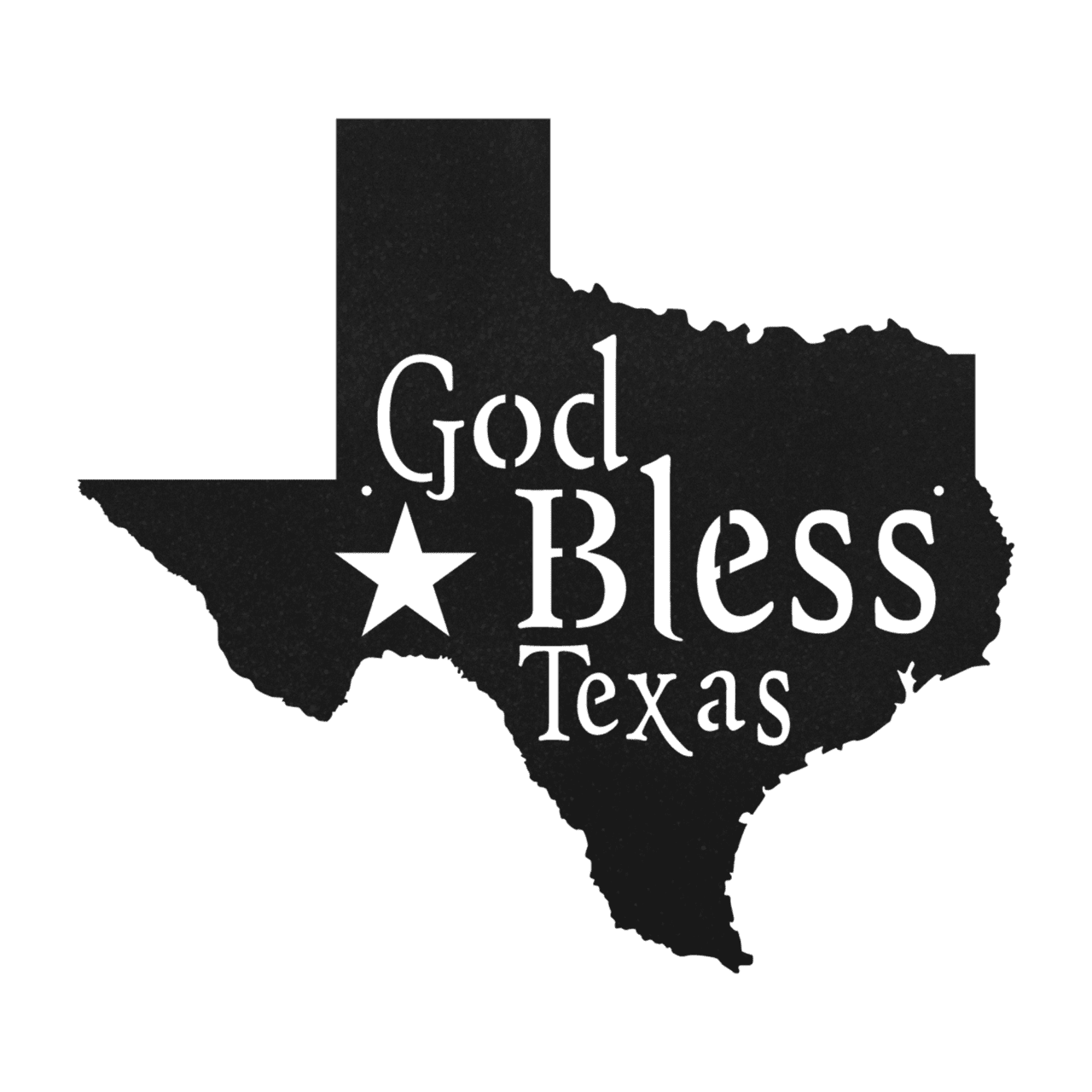 God bless texas home metal decor black clipart picture