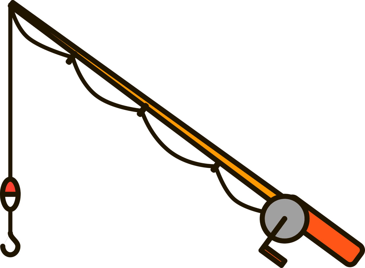 Fishing pole rod vector clipart images 2