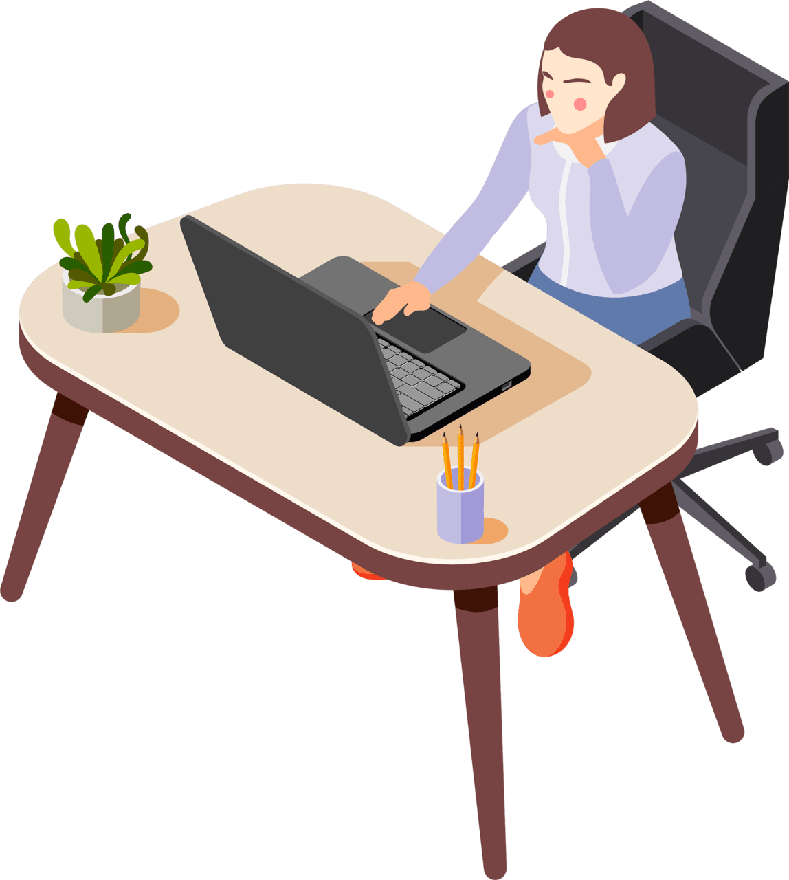 Desk home working hard clipart free