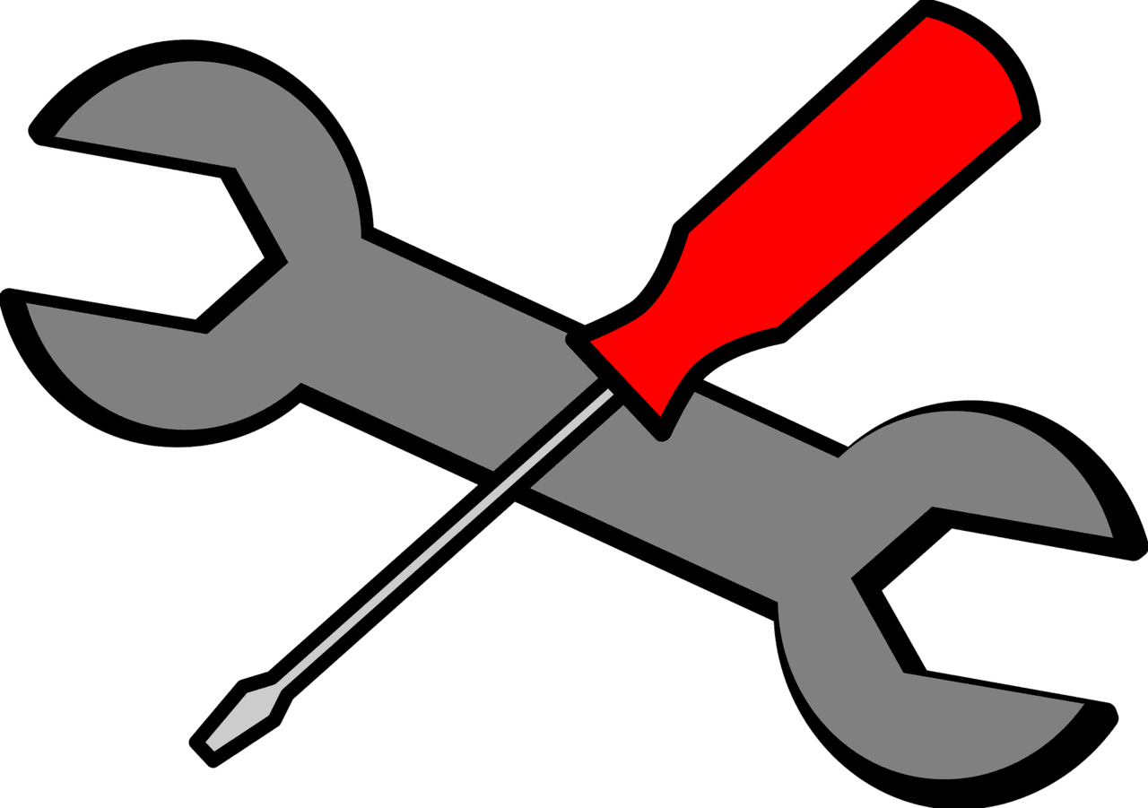 Screwdriver and wrench vector clipart images 2