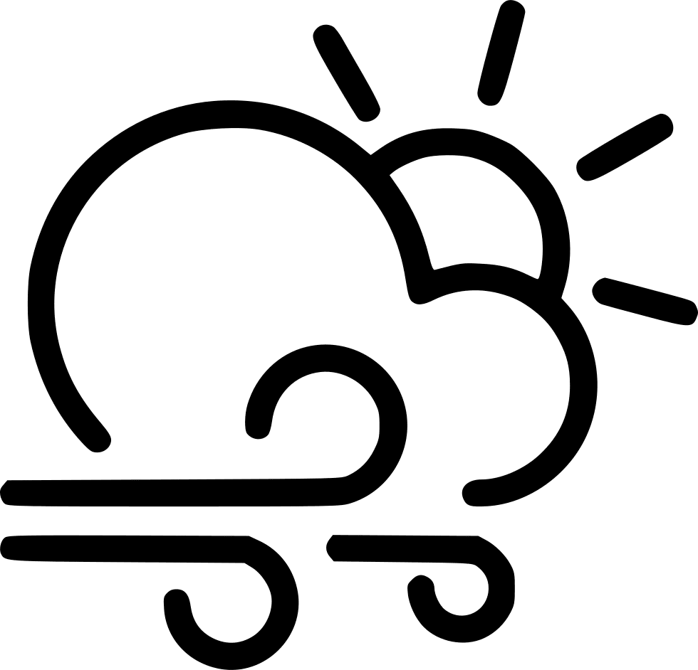 Day gusts cloud wind sun drawing full size image clipart