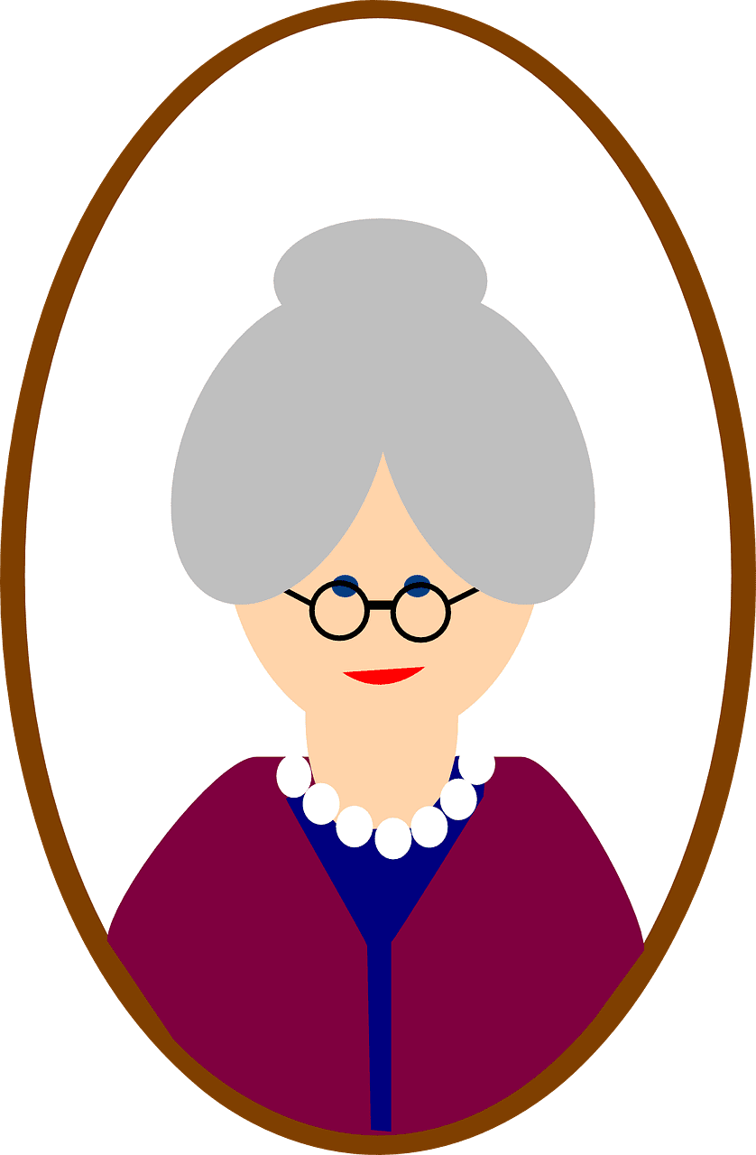 Grandma old female woman face person image from clipart