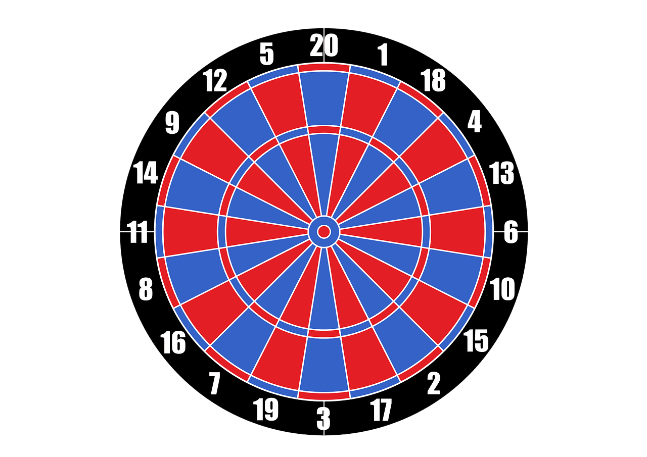 Vector dartboard target darts graphic clipart