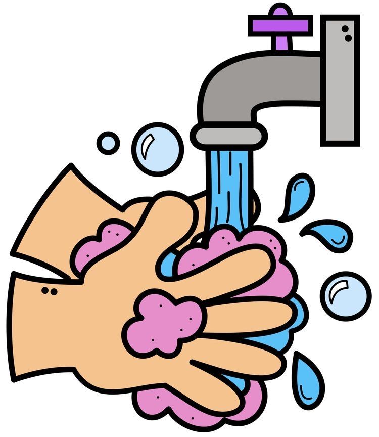 Washing hands pin page clipart vector