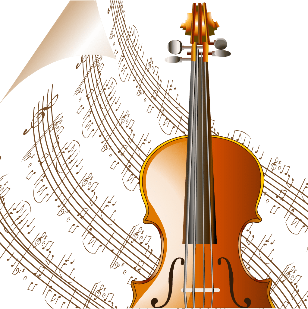 Violin pin page clipart vector