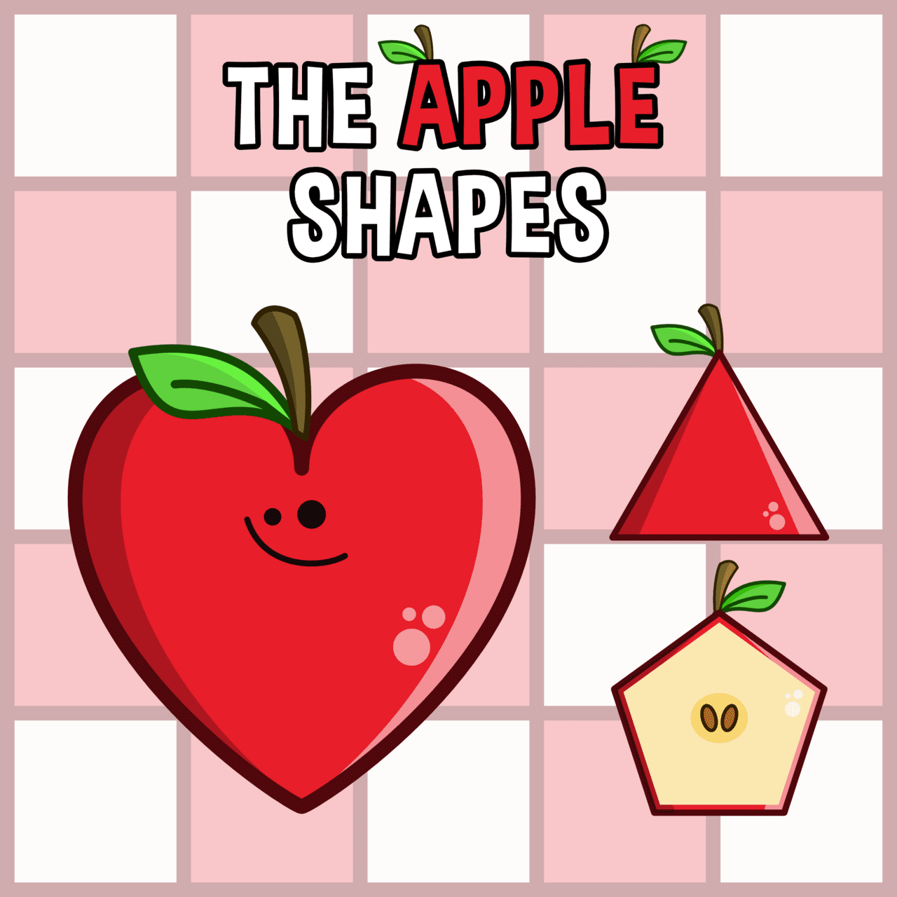 Apples apple shapes clipart geometry math fall september fruit free