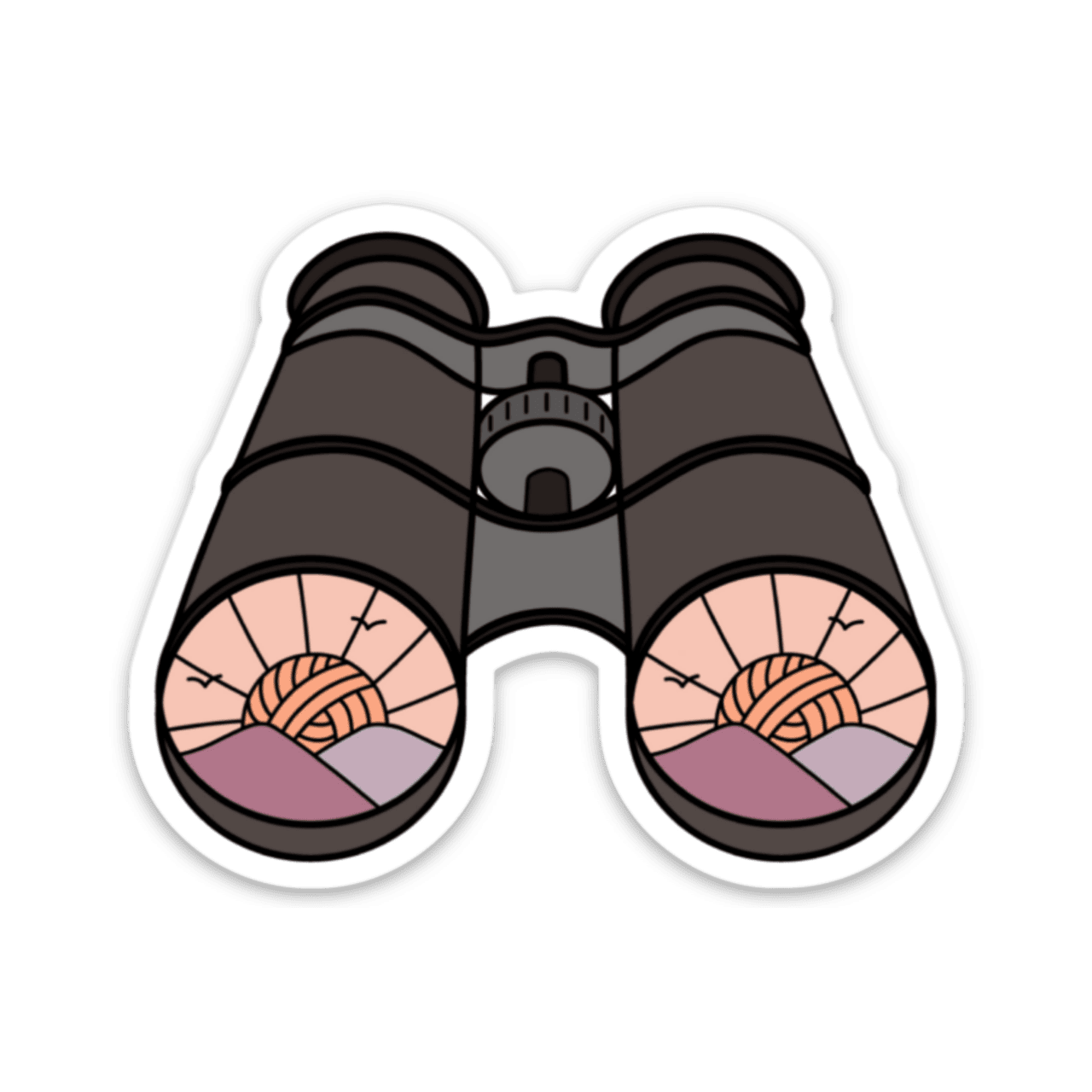 Binoculars sticker clipart background