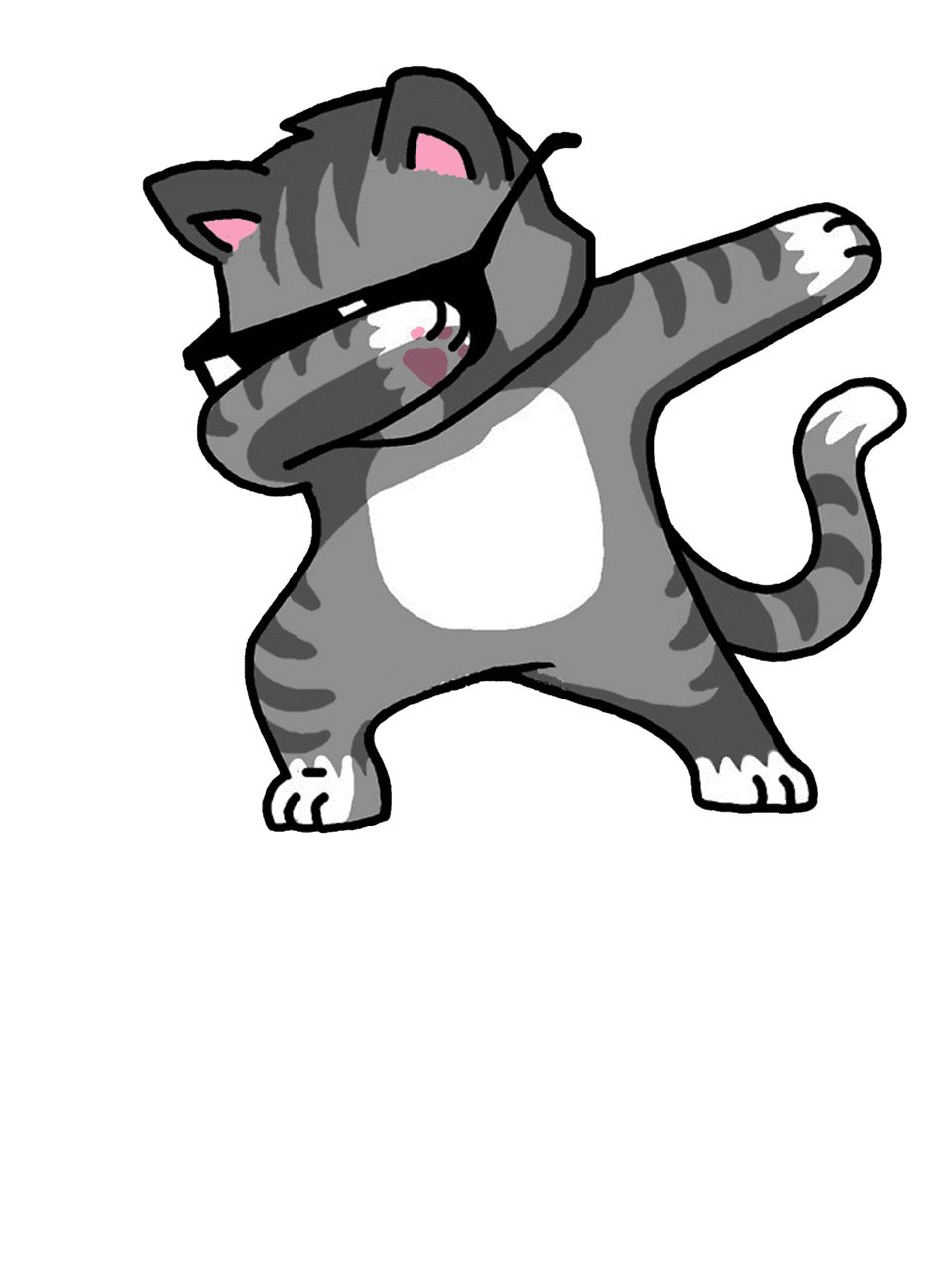 Cute cat shirt kitten hoodie dab hd clipart transparent