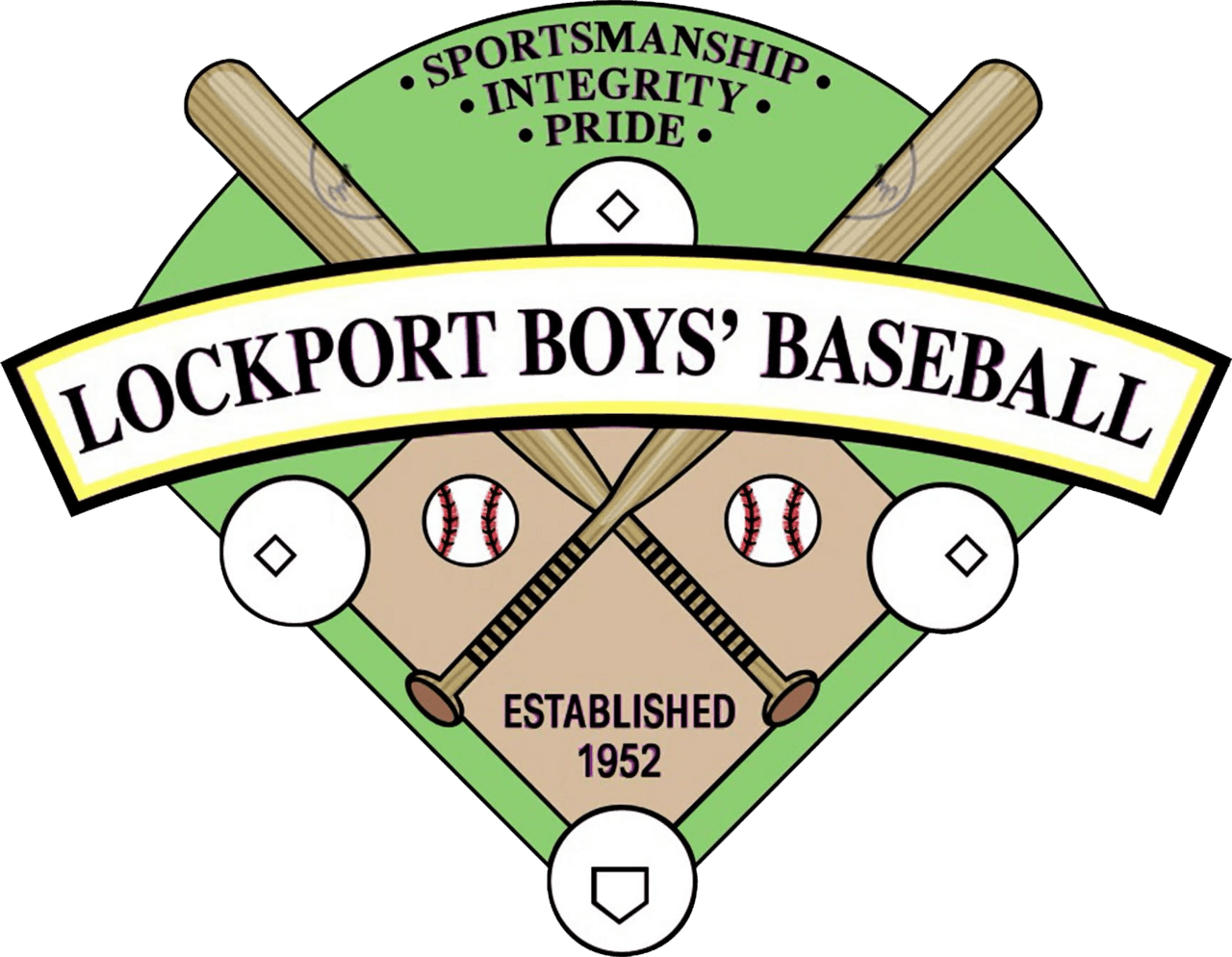 Baseball field the official site of boys clipart image