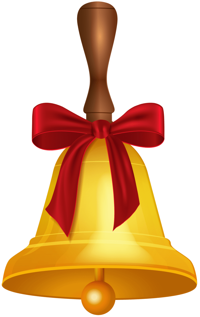 Gold school bell clipart image high quality images and