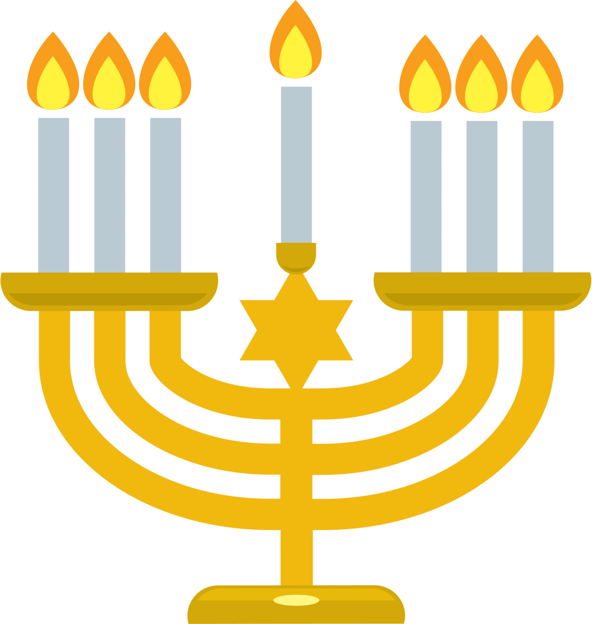 Hanukkah menorah vector clipart images 3