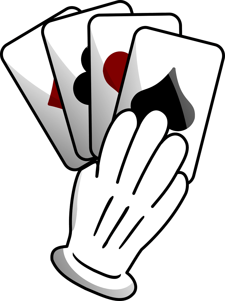 Deck of cards playing suits hand diamond spade image from clipart