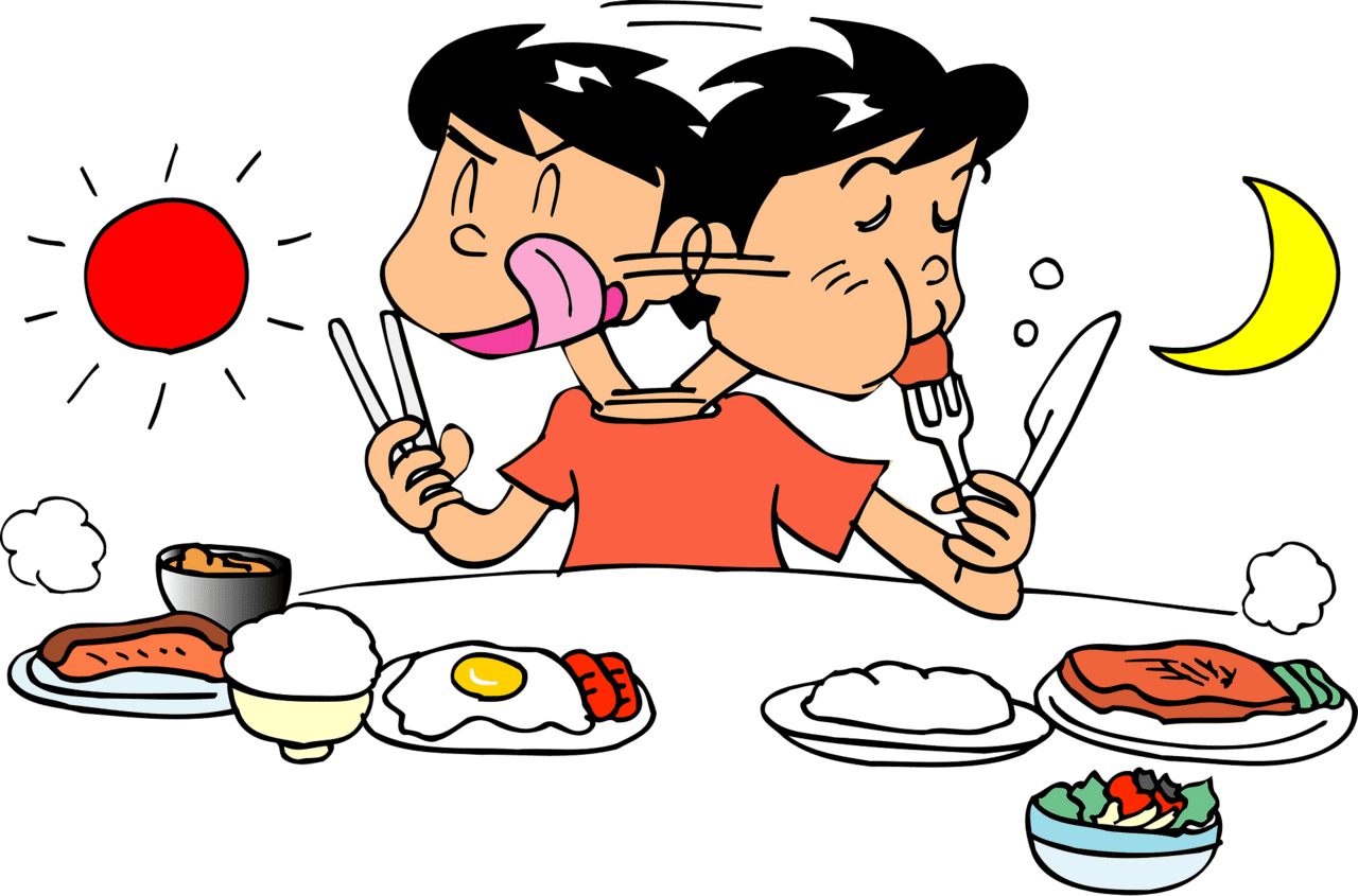 Man is eat ing meal vector clipart images