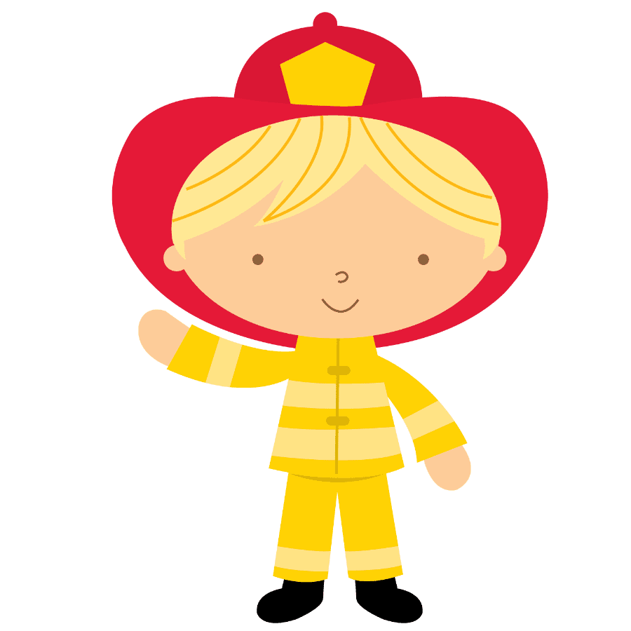 Fireman pin page clipart vector 2