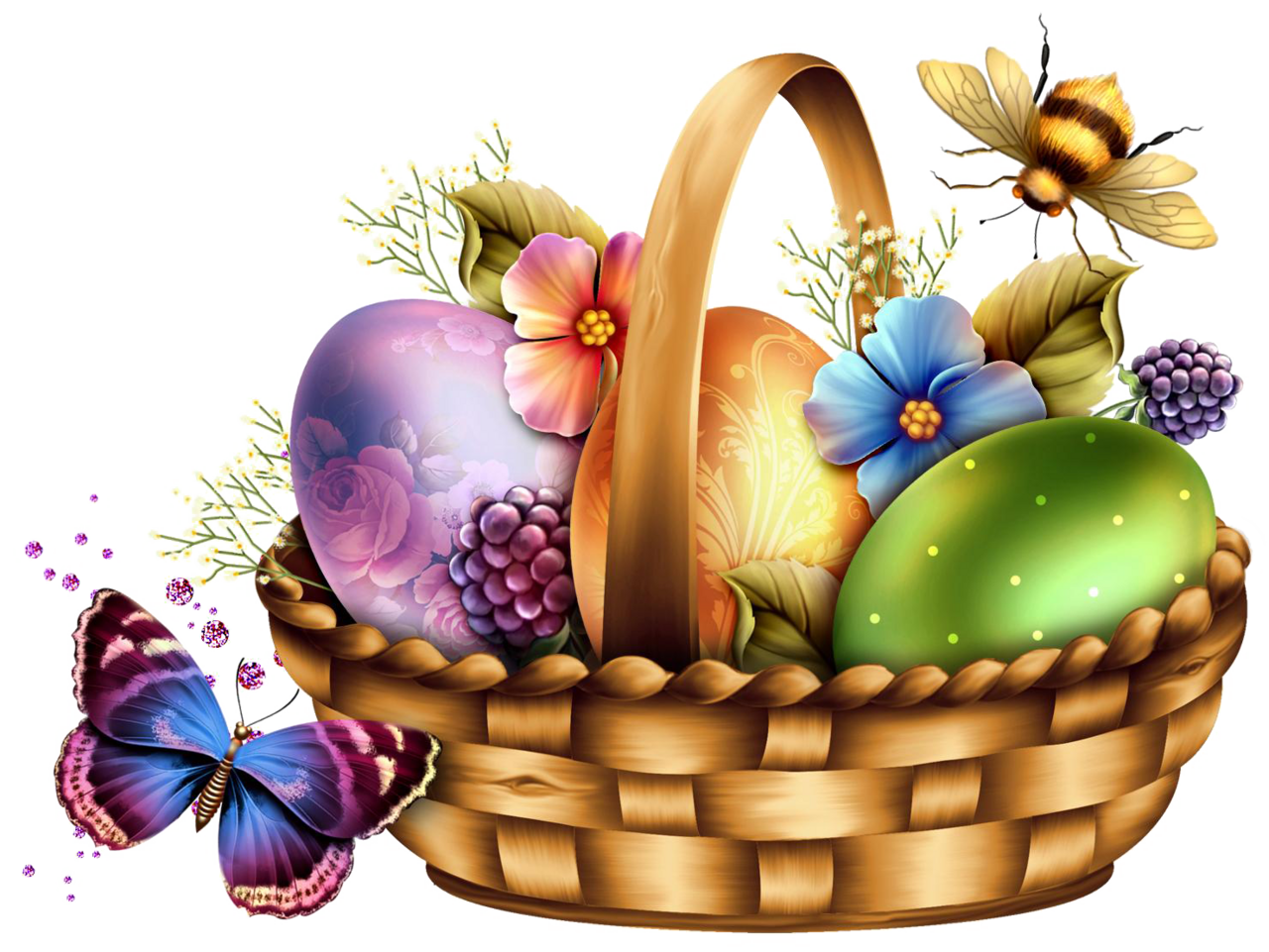 Basket clipart happy easter day free