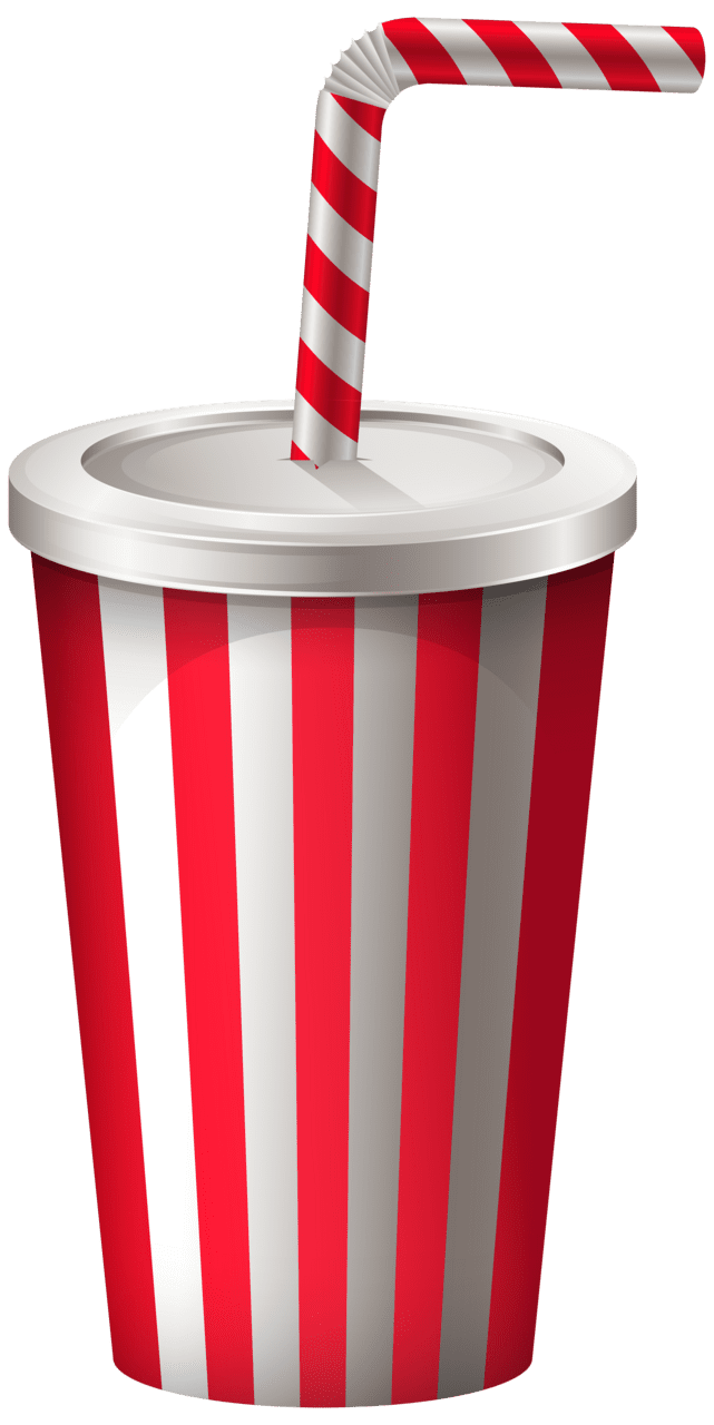 Soda drink cup with straw clipart image