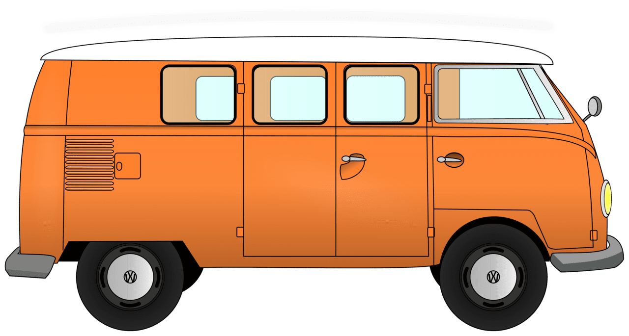 Van volkswagen kombi clipart picture