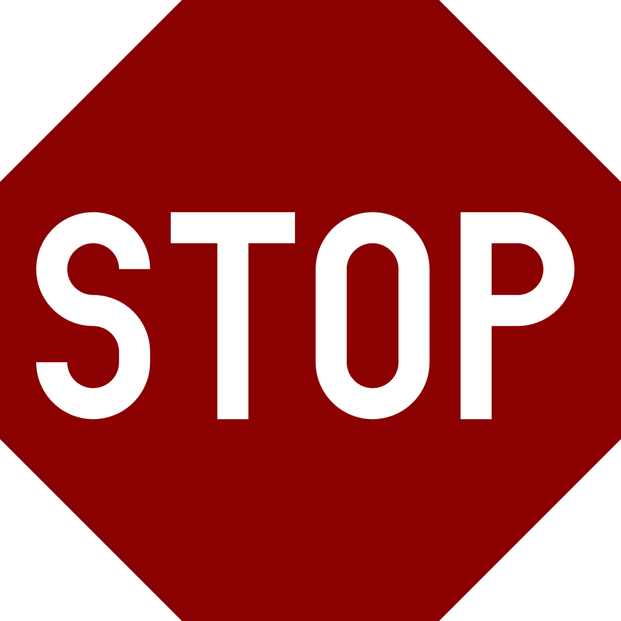 Stop sign no border clipart picture