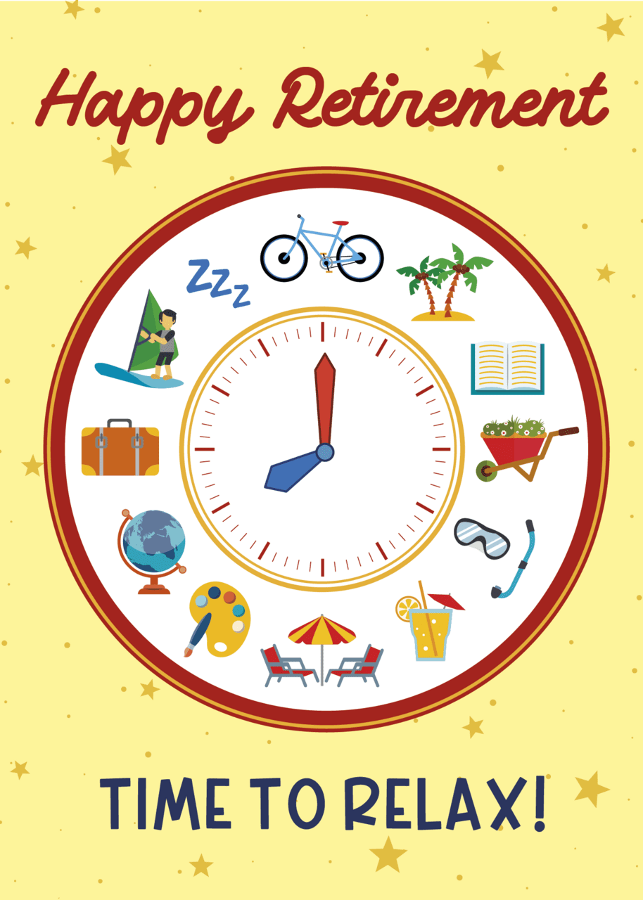 Retirement ecards funny cards line clipart logo