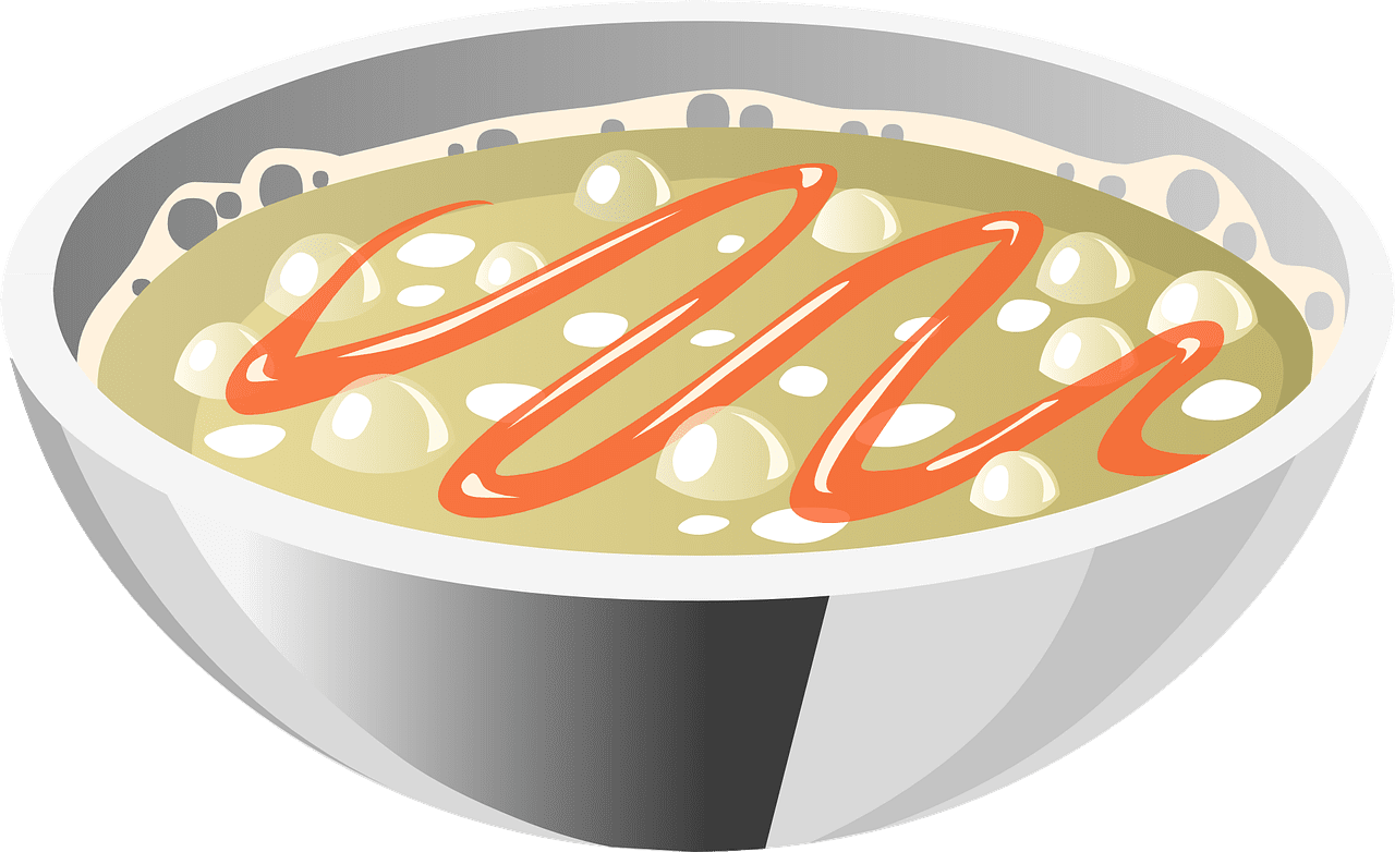 Soup bowl cuisine vector graphic clipart