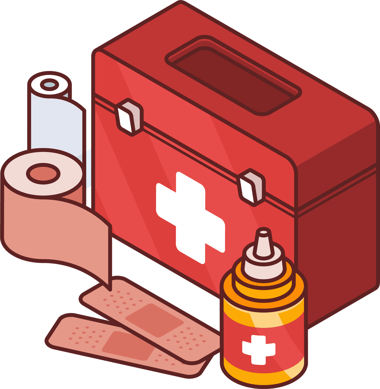 Medicine heart and first aid kit health care surance vector image clipart