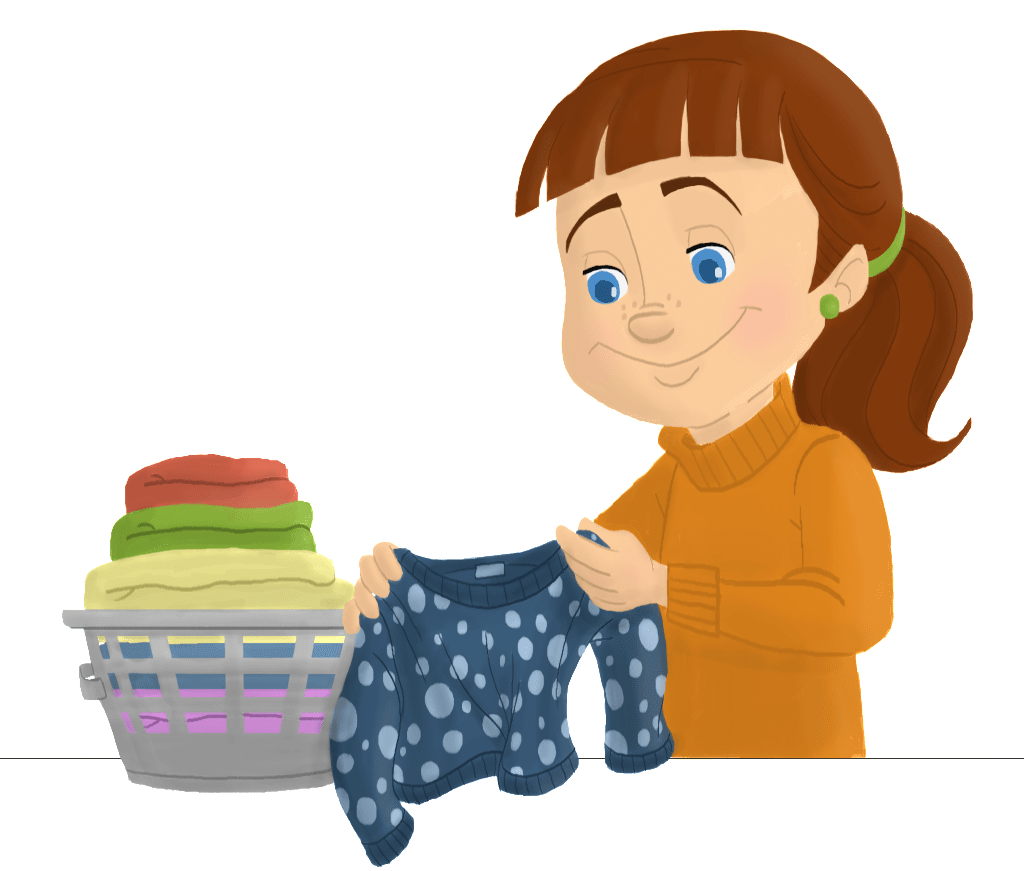 Fold the laundry clipart vector