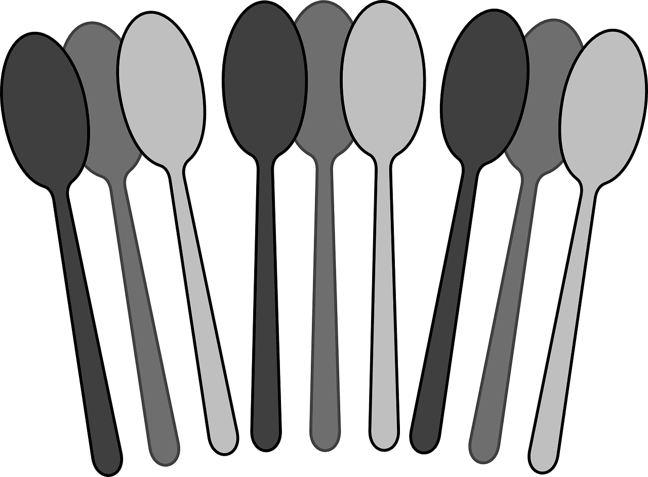 Spoon silverware flatwear vector graphic clipart