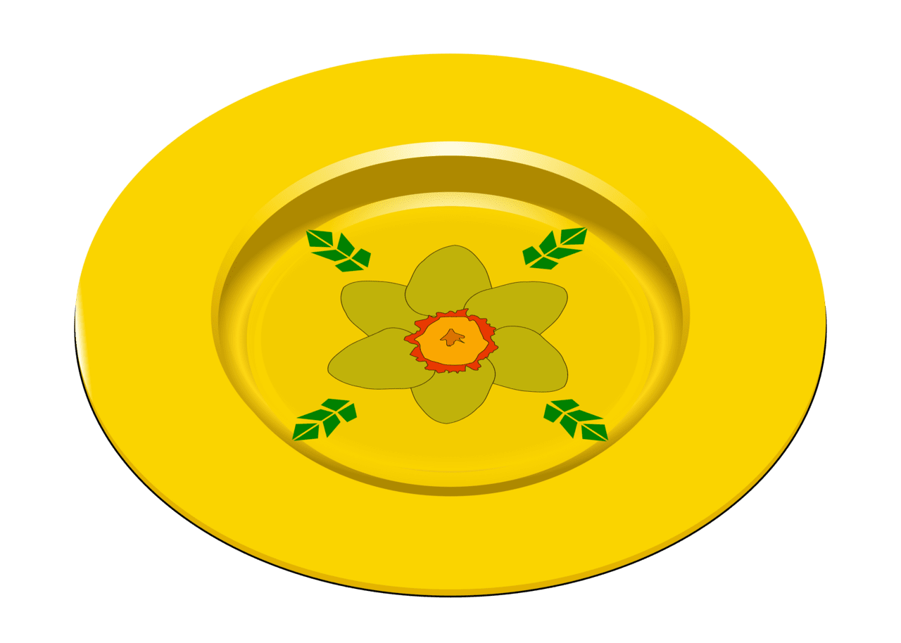 Golden flower plate vector clipart image photo cc images