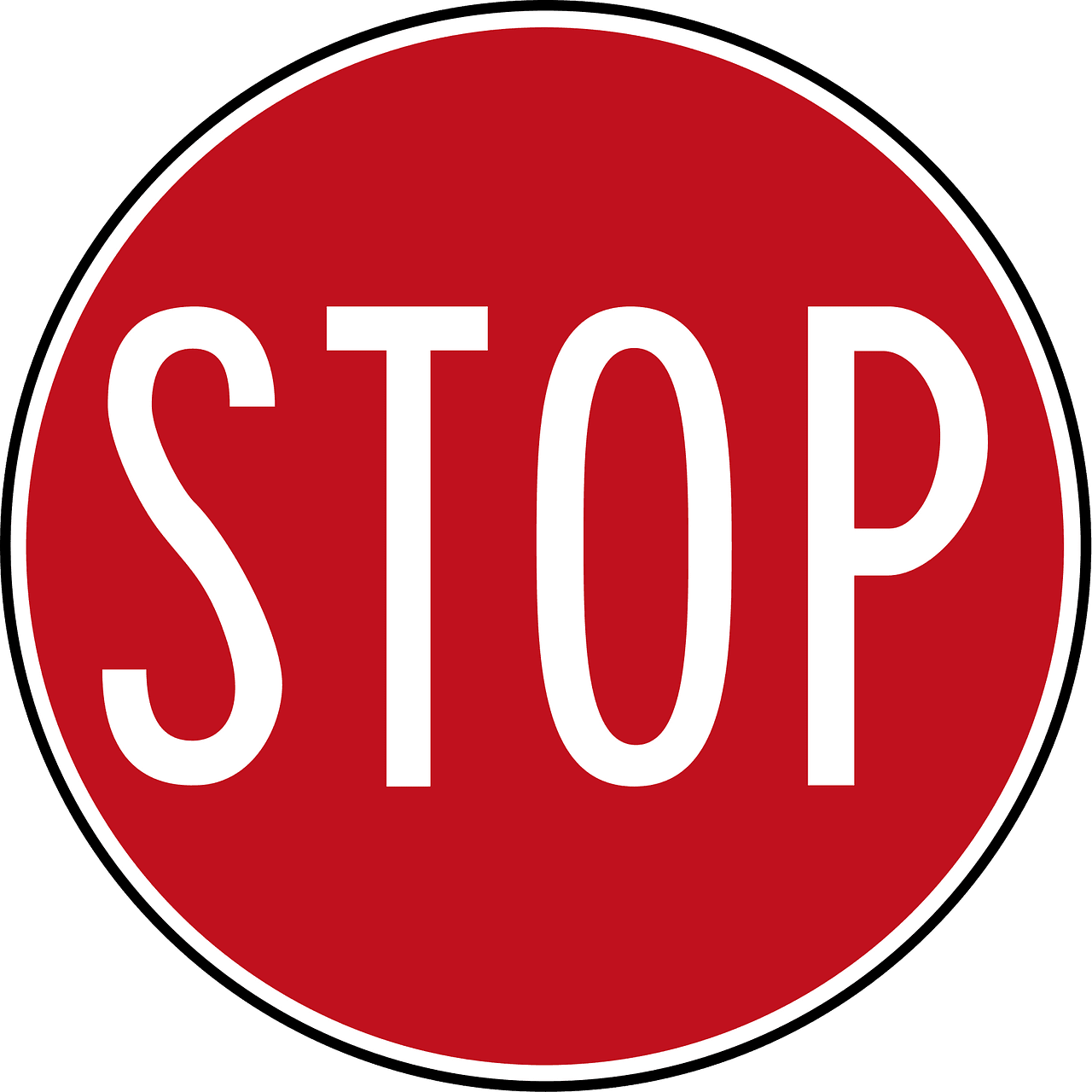 Hand held stop sign for roadworks vector clipart images