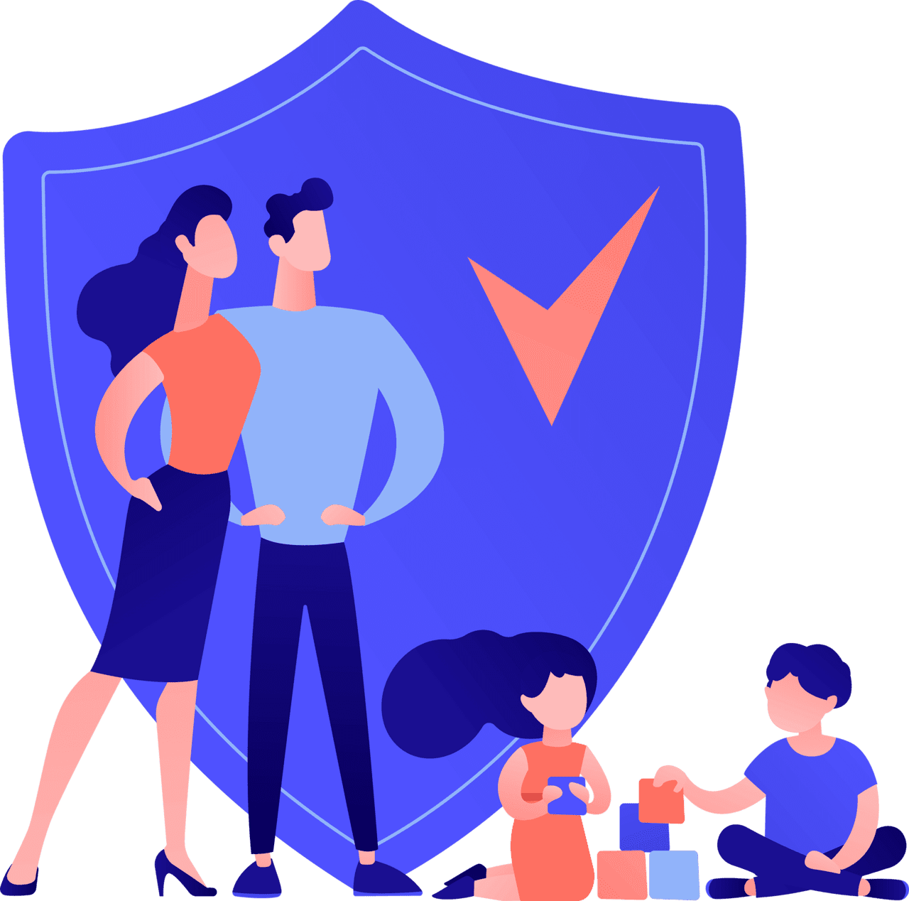 Retirement surance vector image clipart