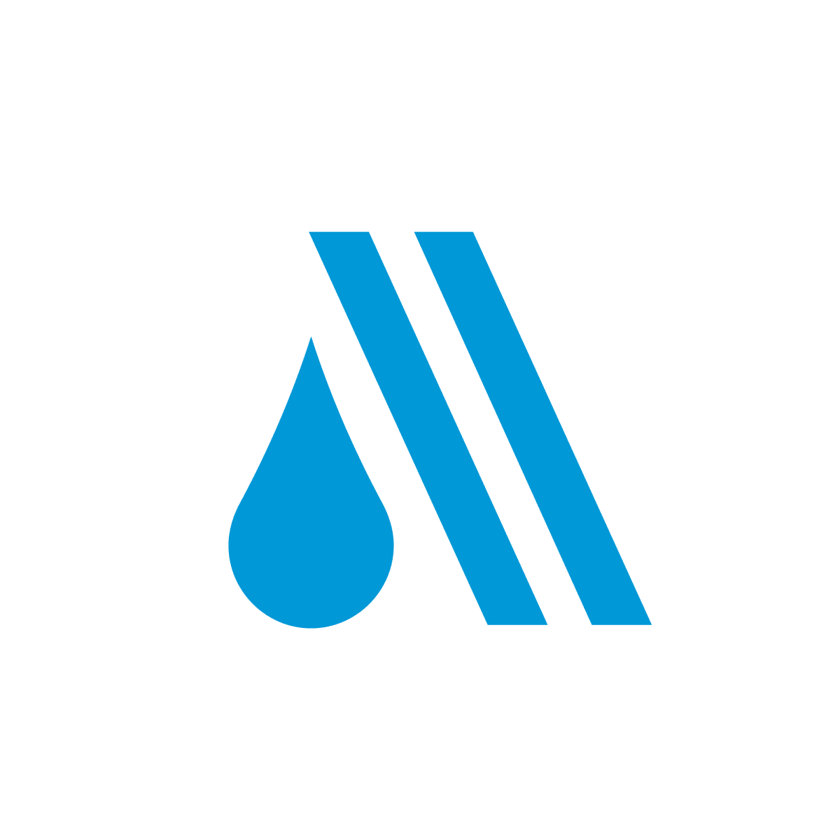 Water drop american work association logo united states izim clipart