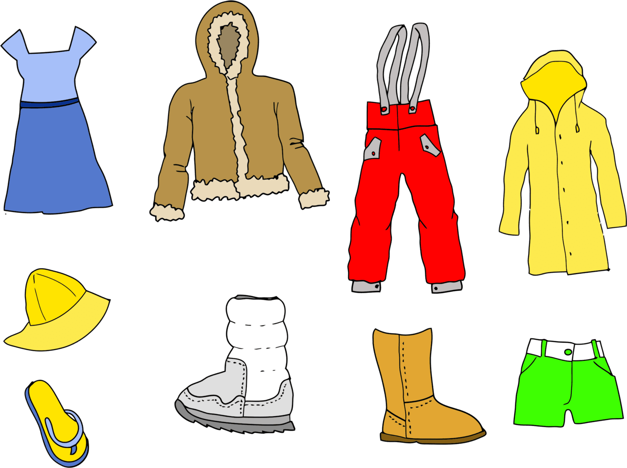 Jacket winter clothes clipart image
