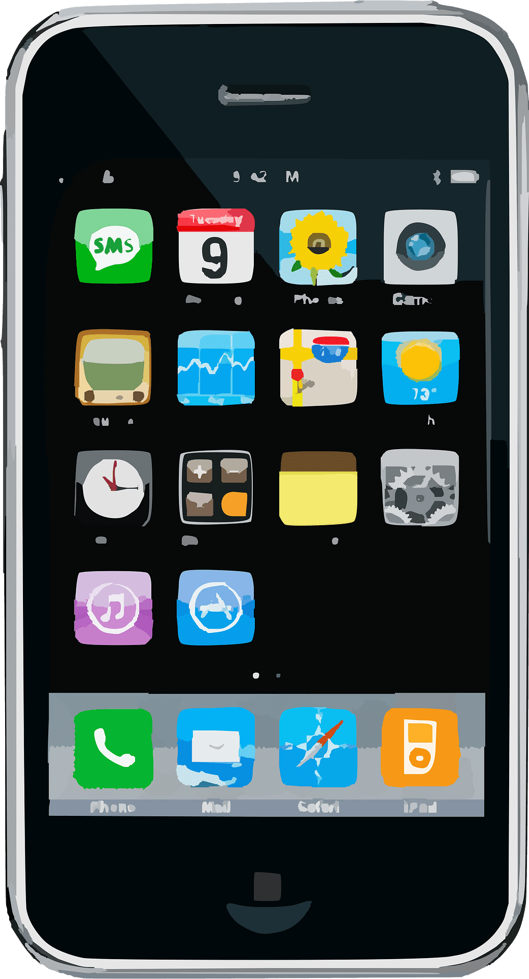 Iphone vector clipart images 2