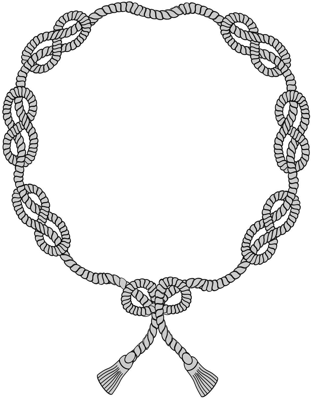 Rope heraldic cord wikimedia mons clipart vector